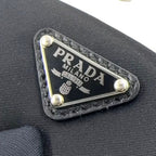 Prada Re-Nylon Charm Nylon Plastic Metal Silver Black White Coin Case — view 4