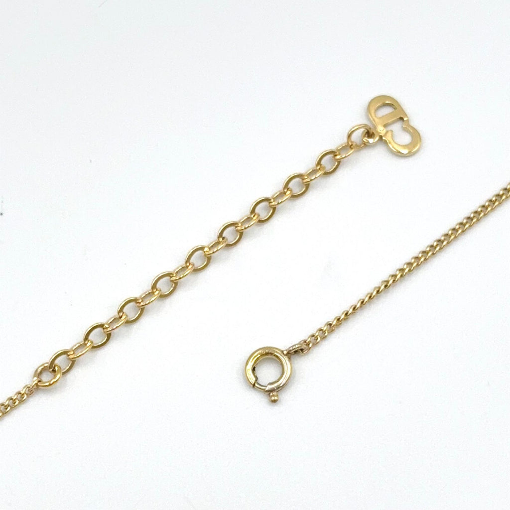 Dior CD Logo Oval Gold Plated Necklace — view 8
