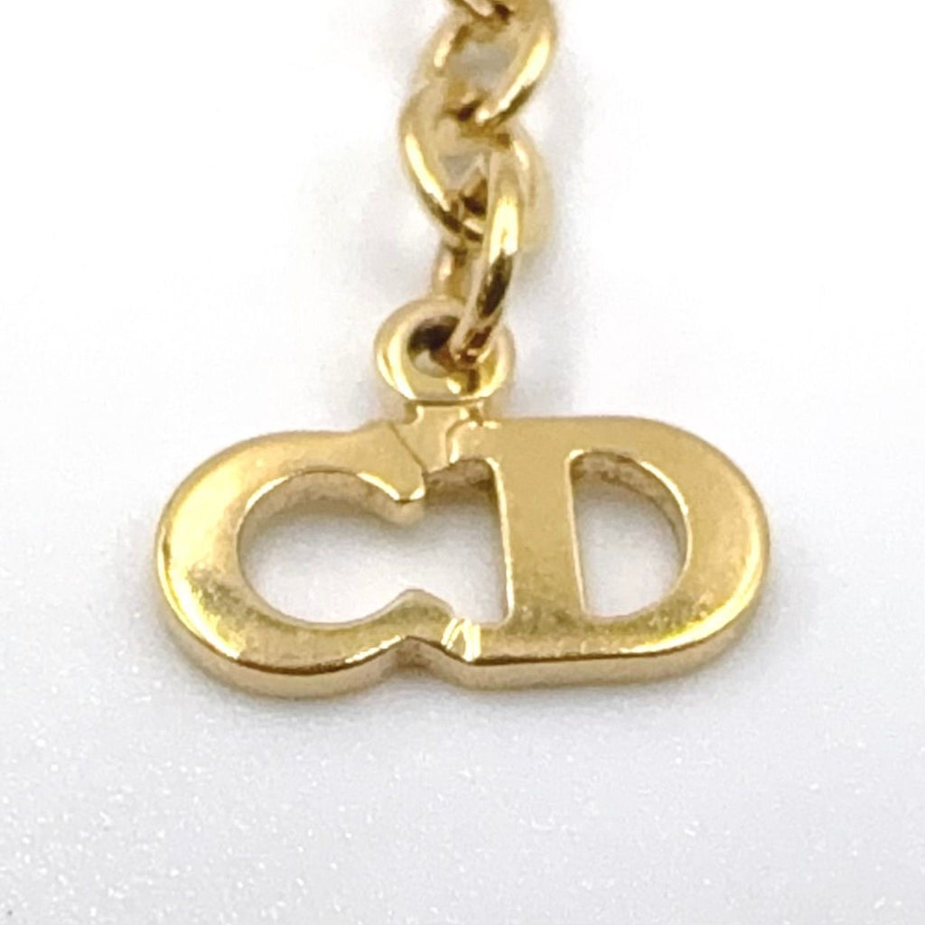 Dior CD Logo Oval Gold Plated Necklace — view 4