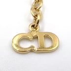 Dior CD Logo Oval Gold Plated Necklace — view 4