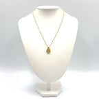Dior CD Logo Oval Gold Plated Necklace — view 9
