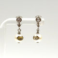 Gucci GG Pearl Metal Fakepearl Color Clear Silver White Earrings