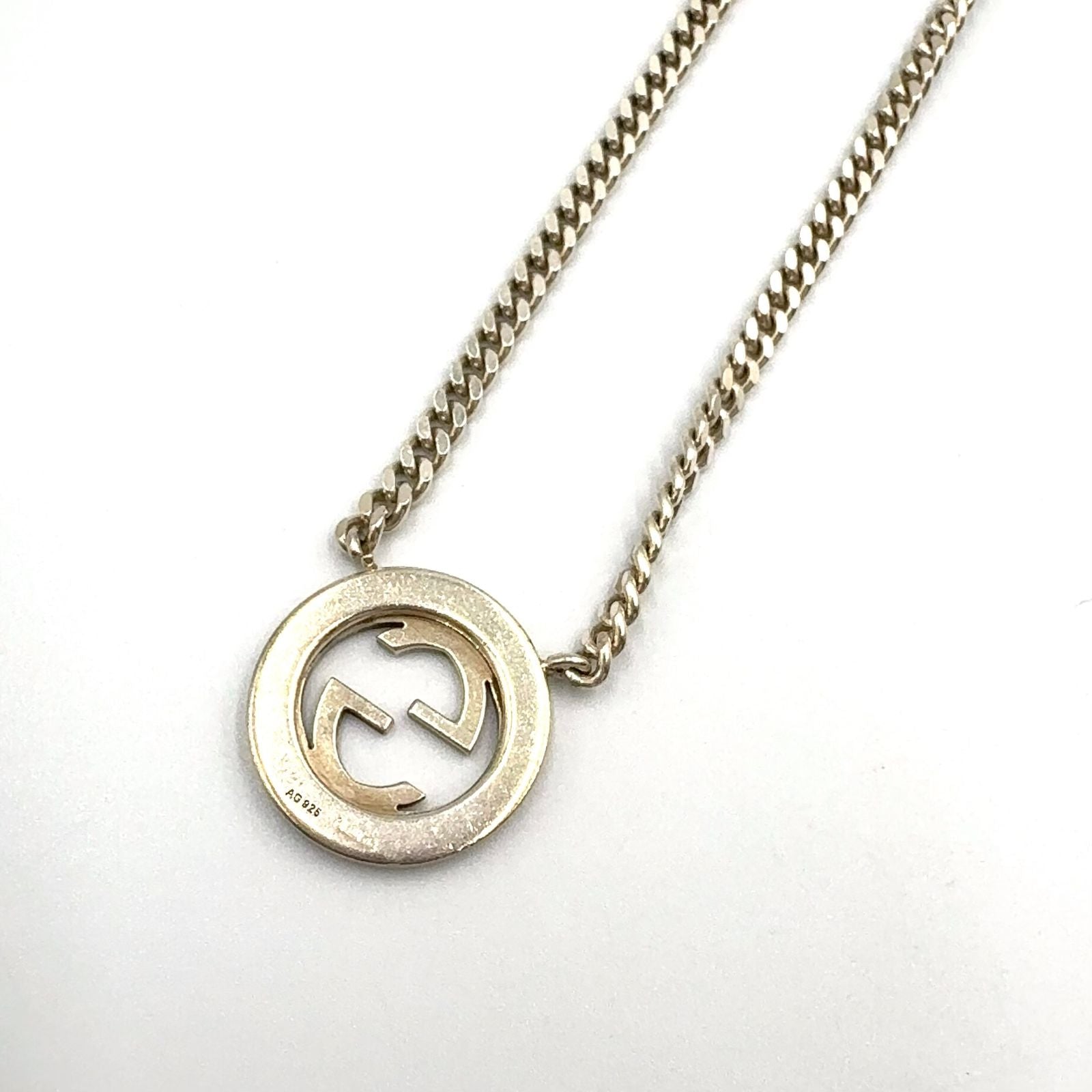Gucci Interlocking Silver Necklace — view 2