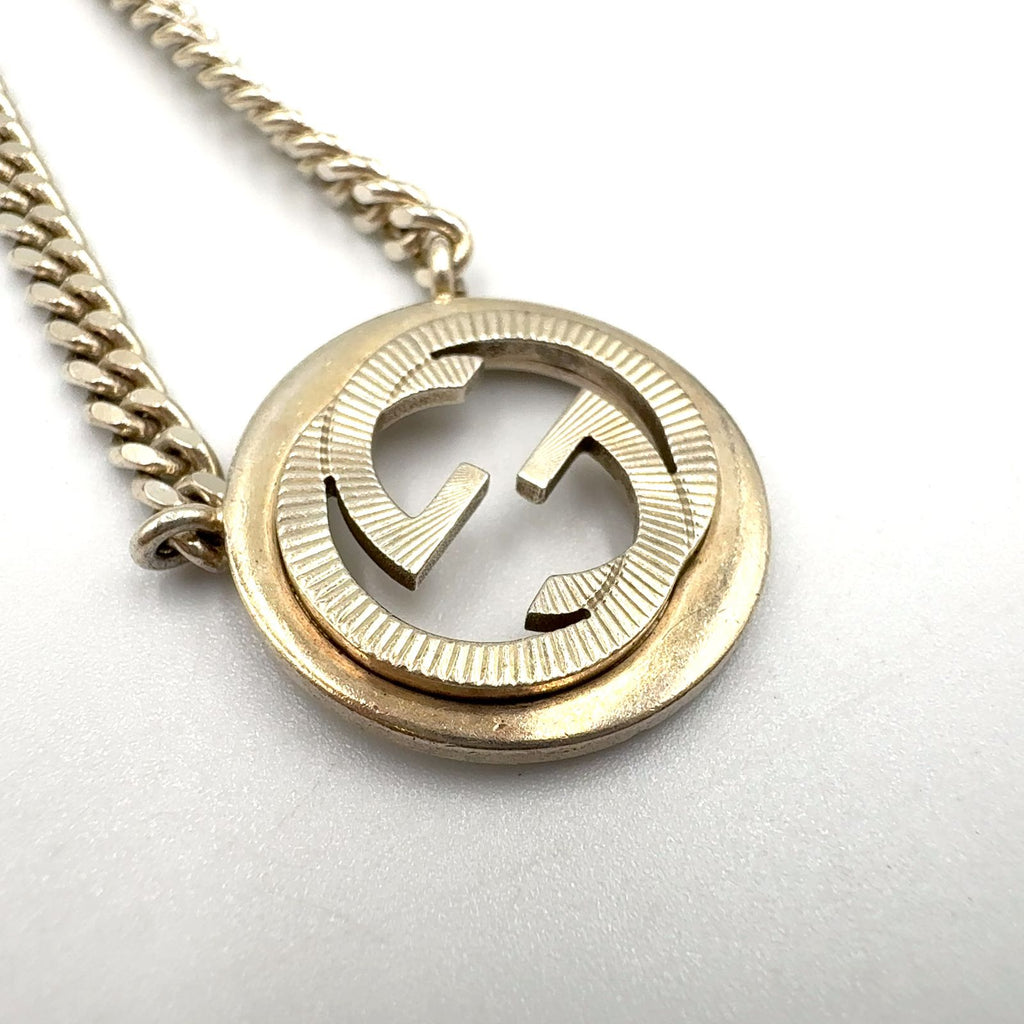 Gucci Interlocking Silver Necklace — view 9