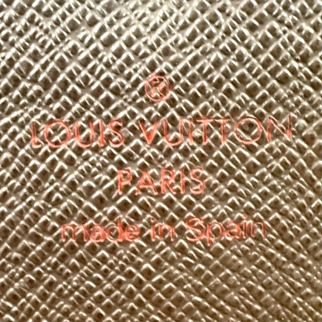 Louis Vuitton Portefeuille Sarah Damier Ebene Initialstamp Can Be Leather Brown — view 4