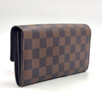Louis Vuitton Portefeuille Sarah Damier Ebene Initialstamp Can Be Leather Brown — view 2