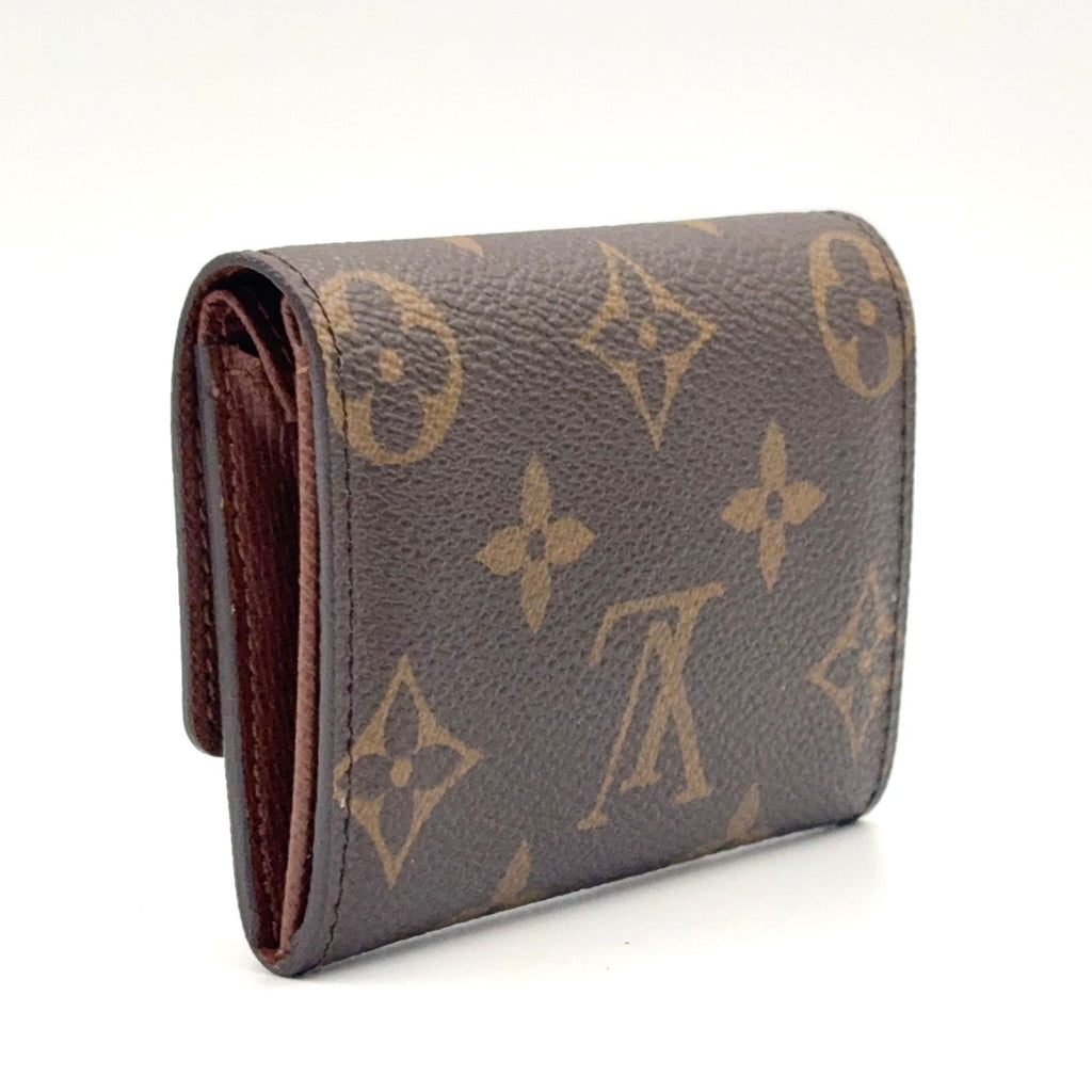 Louis Vuitton Porte-Monnaie Plastic Monogram Leather Brown Coin Case Gold — view 2