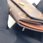 Louis Vuitton Porte-Monnaie Plastic Monogram Leather Brown Coin Case Gold — view 6