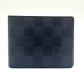 Louis Vuitton Portefeuille Multiple Correspondence Leather Black Bi Foldwallet