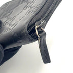 Gucci GG Coin Case Leather Black Wallet Silver — view 7
