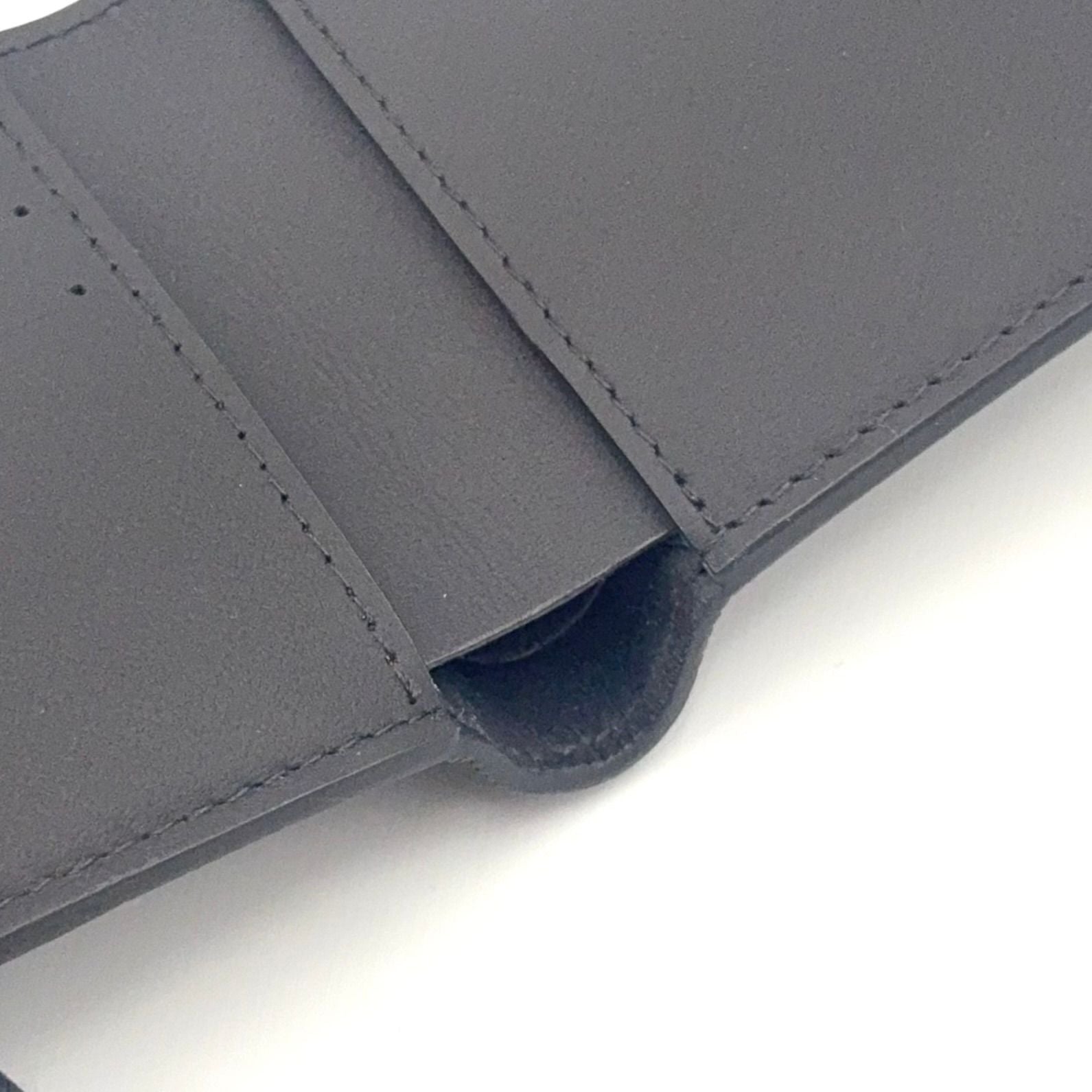 Louis Vuitton Portefeuille Multiple Correspondence Leather Black Bi Foldwallet — view 8