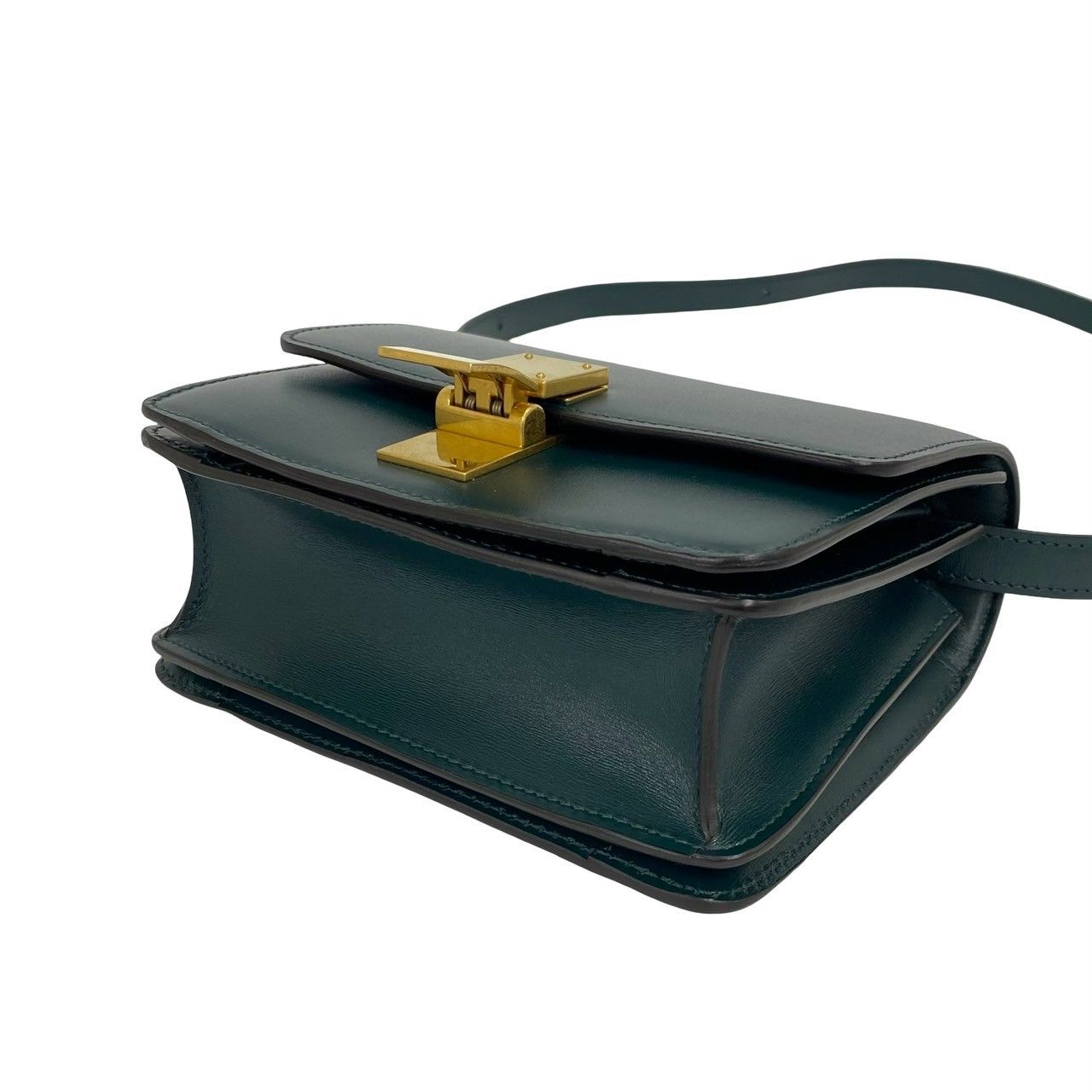Celine Classic Box Small Leather Mini Shoulder Bag Crossbody Green — view 8