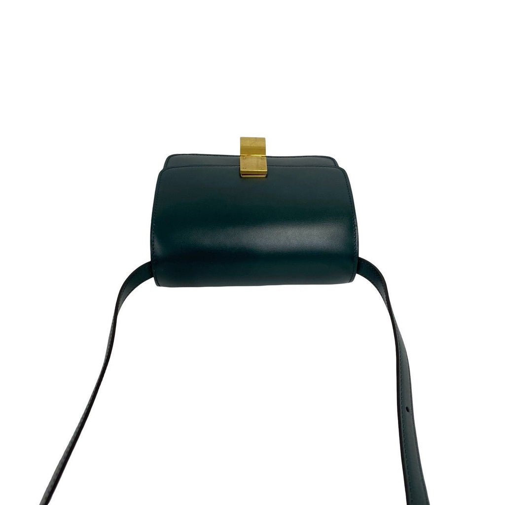 Celine Classic Box Small Leather Mini Shoulder Bag Crossbody Green — view 4