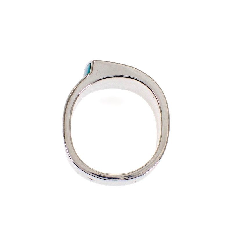 Hermes Candy Ring Vintage 925 Sterling Silver Blue Discontinued — view 5