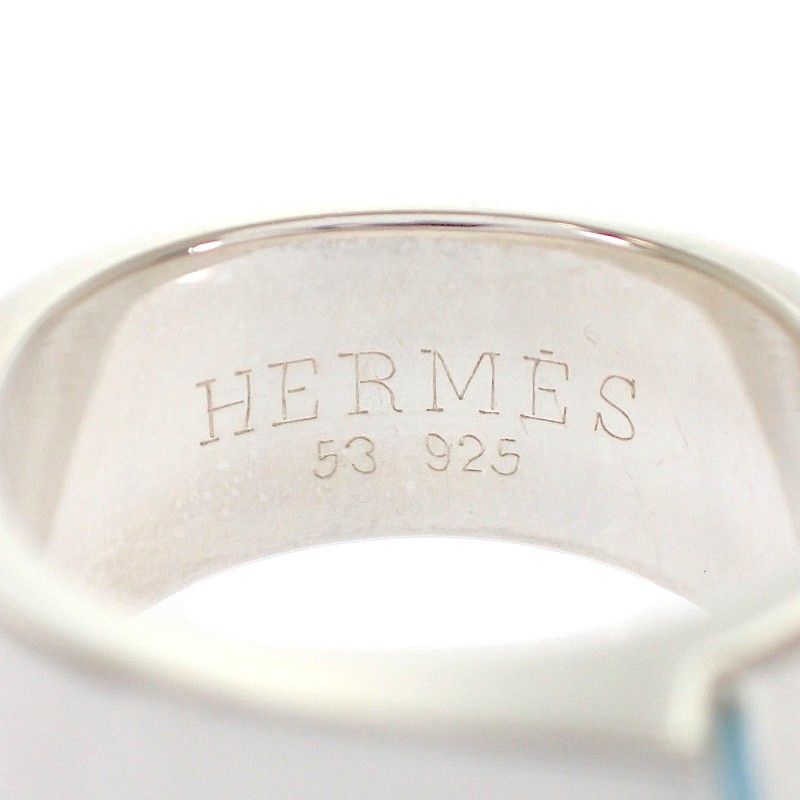 Hermes Candy Ring Vintage 925 Sterling Silver Blue Discontinued — view 7