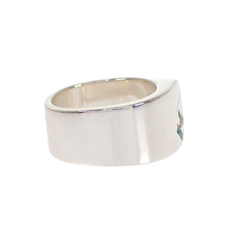 Hermes Candy Ring Vintage 925 Sterling Silver Blue Discontinued — view 4