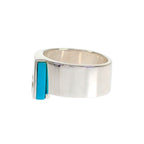 Hermes Candy Ring Vintage 925 Sterling Silver Blue Discontinued — view 3