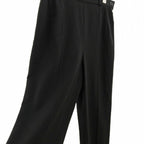 Hermes Martin Margiela Era Wide Pants Trousers Wool 40 Black Full Length PP — view 3