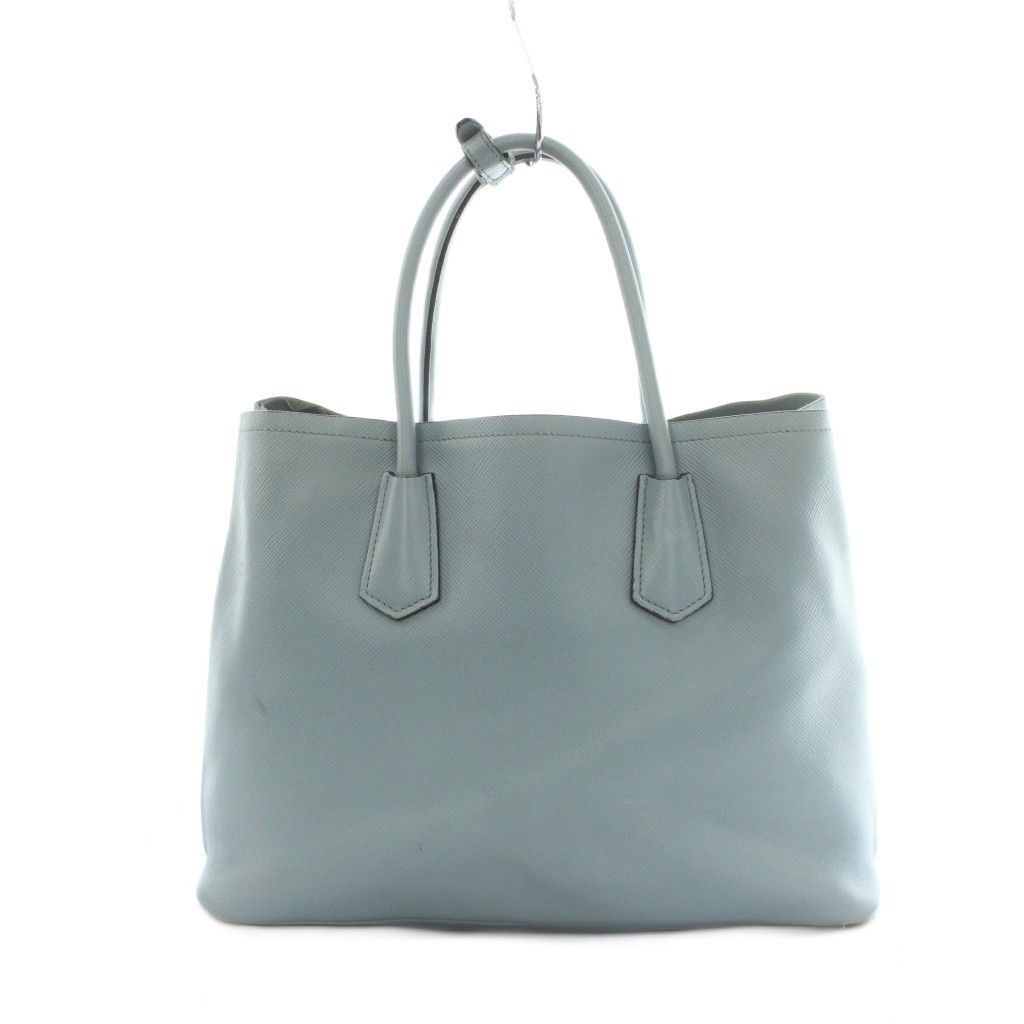Prada Saffiano Leather Doubre Tote Light Blue — view 2
