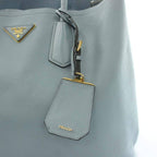 Prada Saffiano Leather Doubre Tote Light Blue — view 7