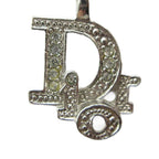 Dior Pendant Logo Rhinestone Silver