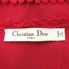 Dior Summer Knit Dress 36 Pink Sleeveless Round Neck Ruffle Knee Length Midi YU — view 4