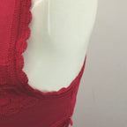 Dior Summer Knit Dress 36 Pink Sleeveless Round Neck Ruffle Knee Length Midi YU — view 6