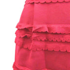 Dior Summer Knit Dress 36 Pink Sleeveless Round Neck Ruffle Knee Length Midi YU — view 8