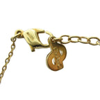 Dior Necklace Rhinestone Pendant Logo Gold — view 5