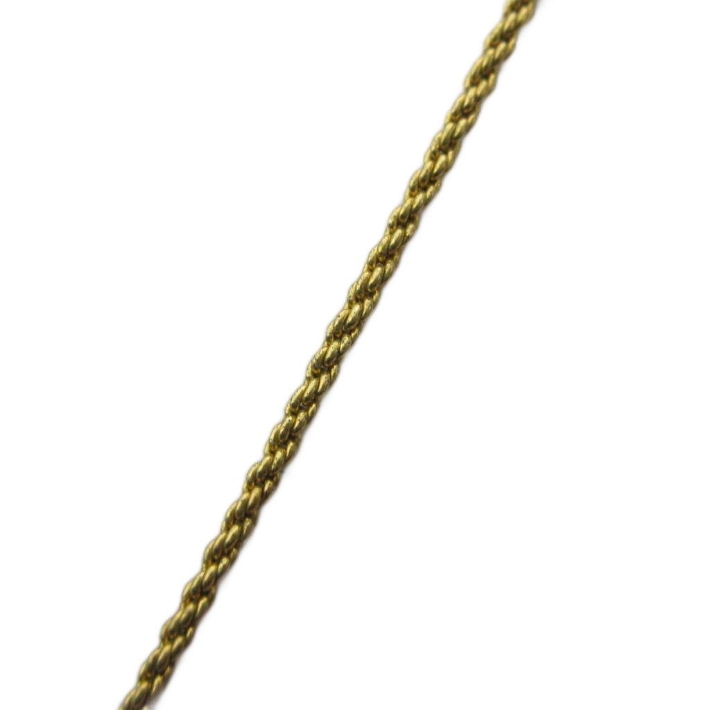Dior Necklace CD Logo Rhinestone Pendant Gold — view 6