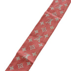 Louis Vuitton Bandeau BB LV Details Scarf All Over Silk Logo Pink Gray SS — view 5