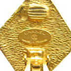 Chanel Earrings Logo CC Diamond Clip on Gold — view 4