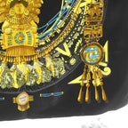 Hermes Mexique Mexico Scarf Carre 90 Logo Navy — view 6
