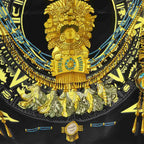 Hermes Mexique Mexico Scarf Carre 90 Logo Navy — view 4