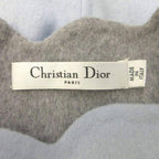 Dior Dress Angora Blend 36 Blue Light Scallop Neck Short Sleeve Midi Length YU — view 4