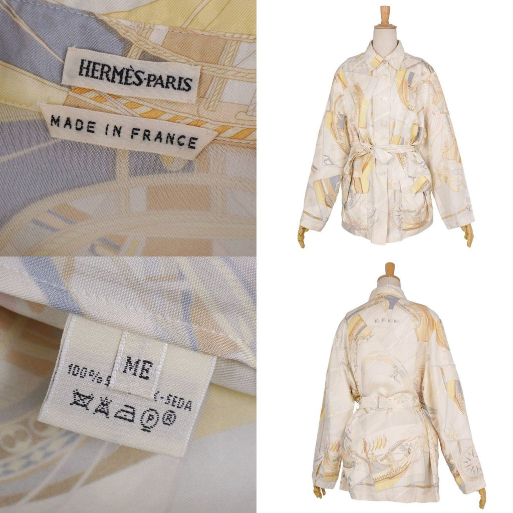 Hermes Martin Margiela Era Blouse with Shirt Belt Total Pattern — view 7