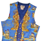 Hermes Vintage Vest Gilet Total Pattern Silk — view 2