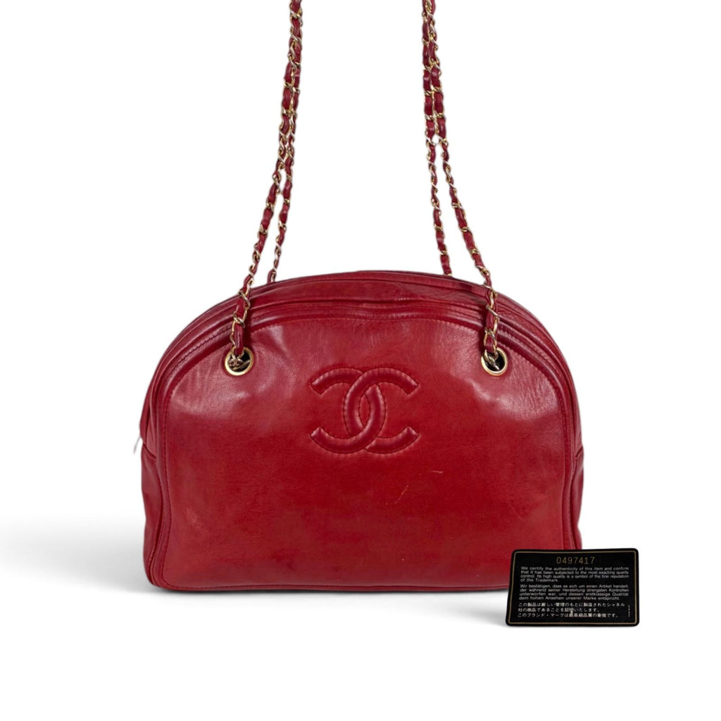 Chanel Lamb Skin Chain Shoulder Bag Lambskin Bag Tote