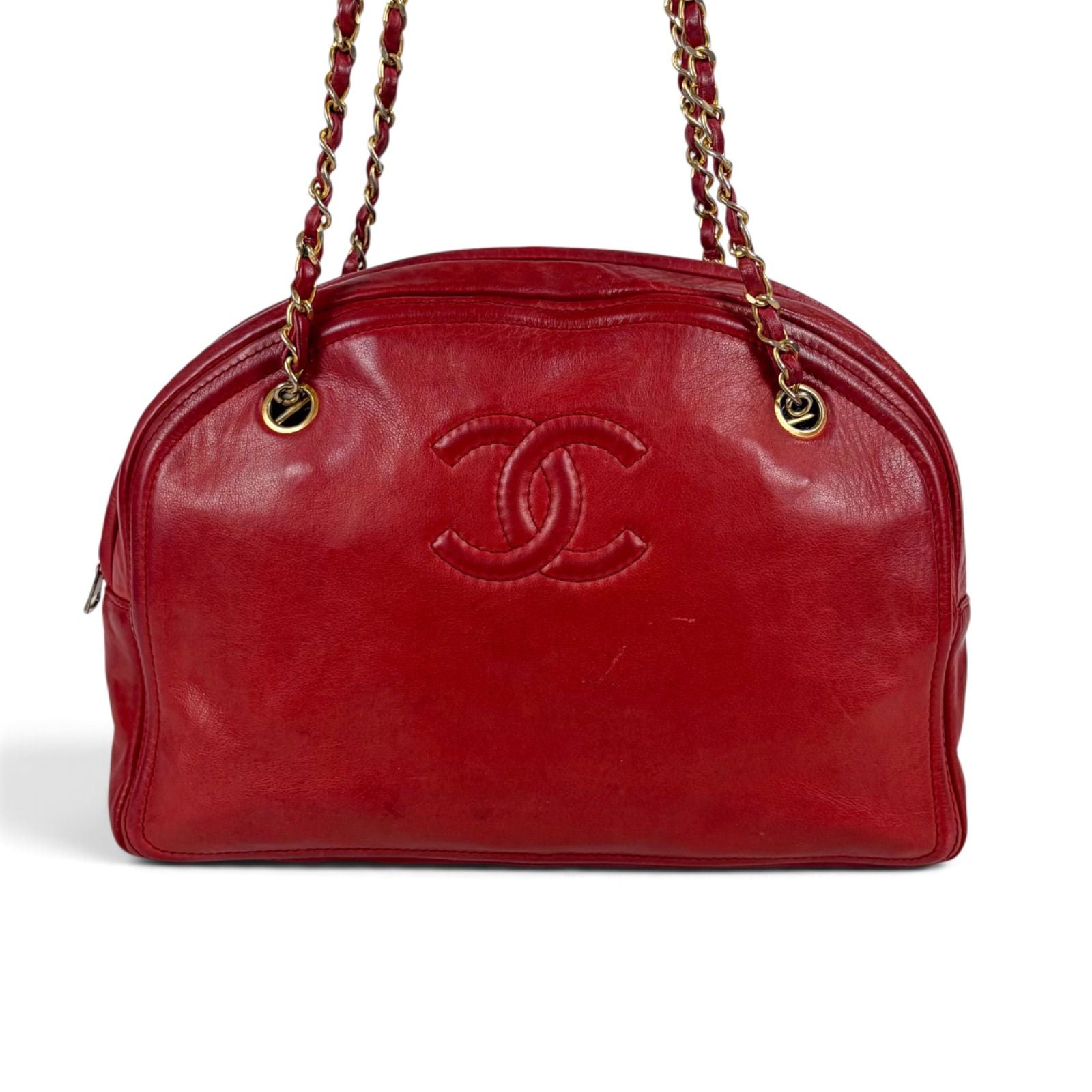 Chanel Lamb Skin Chain Shoulder Bag Lambskin Bag Tote — view 4