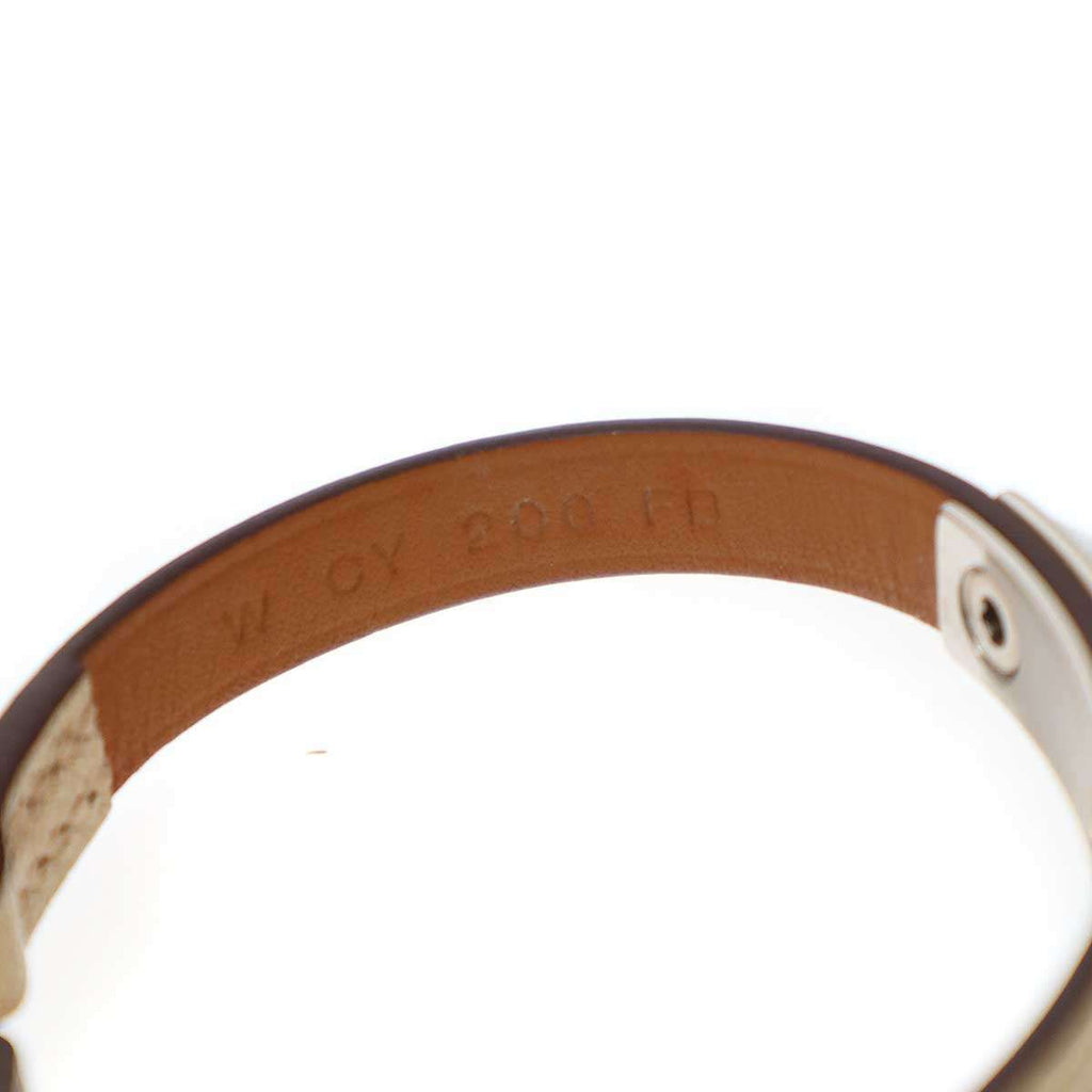 Hermes Mini Rival Leather Bracelet Gold T2 — view 6