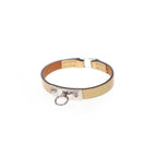 Hermes Mini Rival Leather Bracelet Gold T2