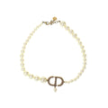 Dior 30 Montaigne Choker Faux Pearl Necklace White Gold