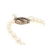 Dior 30 Montaigne Choker Faux Pearl Necklace White Gold — view 5