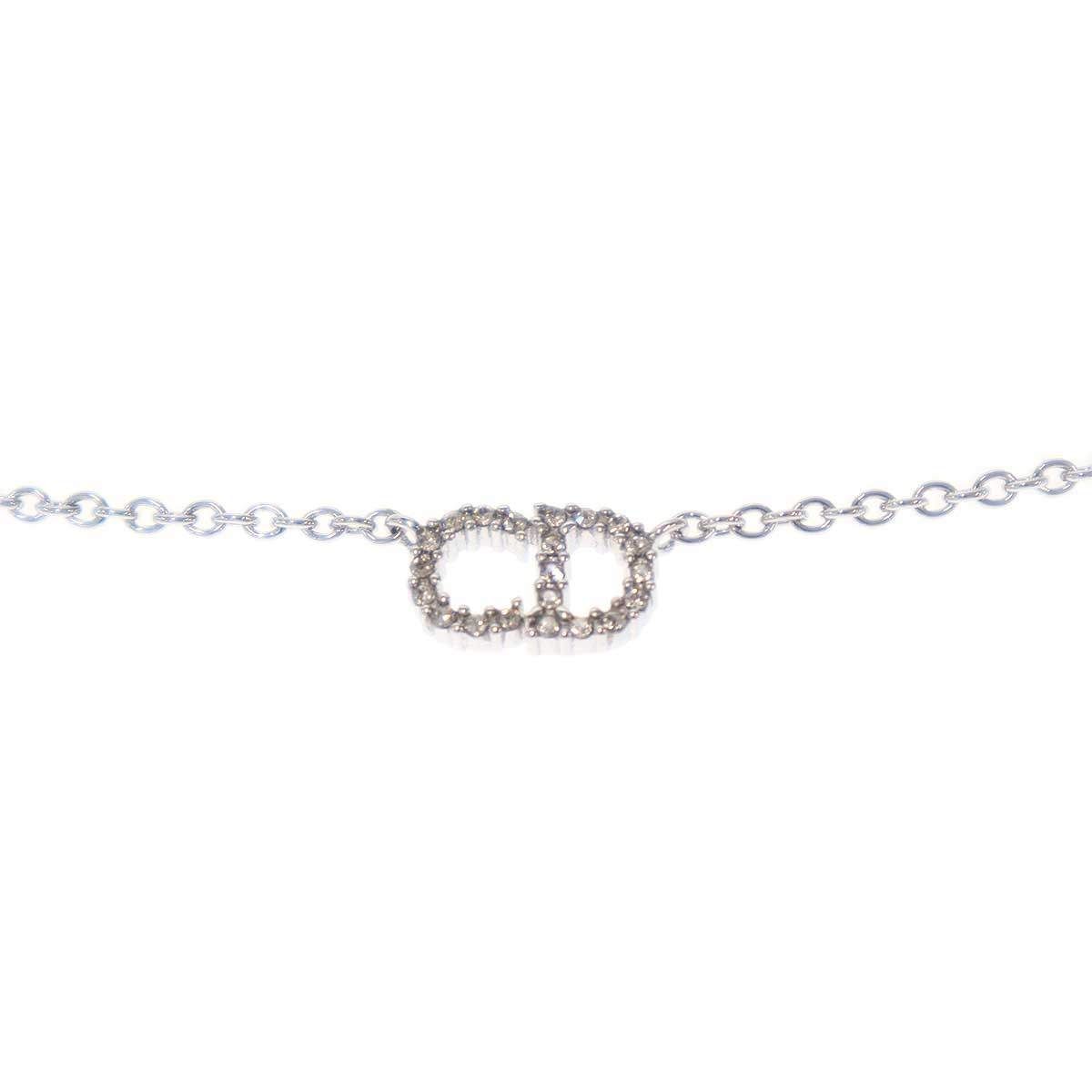 Dior CD Rhinestone Necklace White — view 2