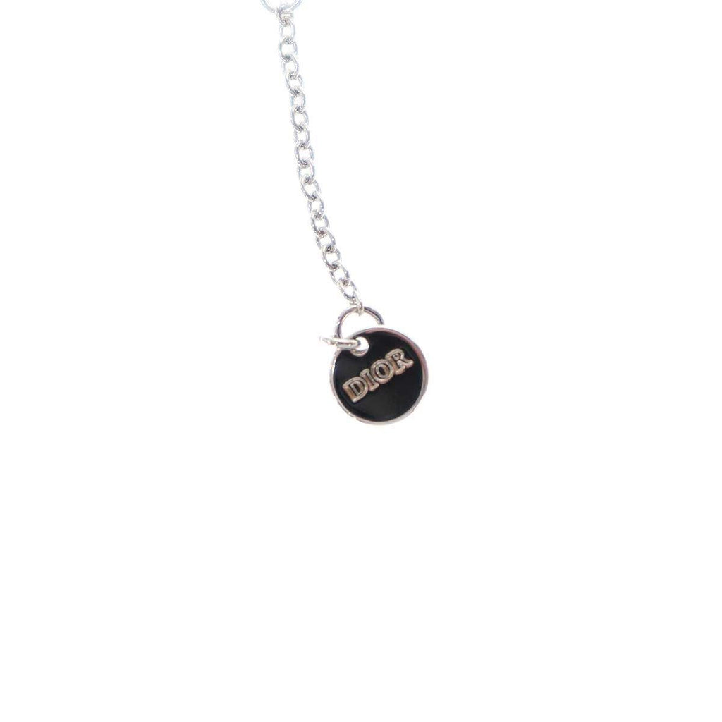 Dior CD Rhinestone Necklace White — view 3
