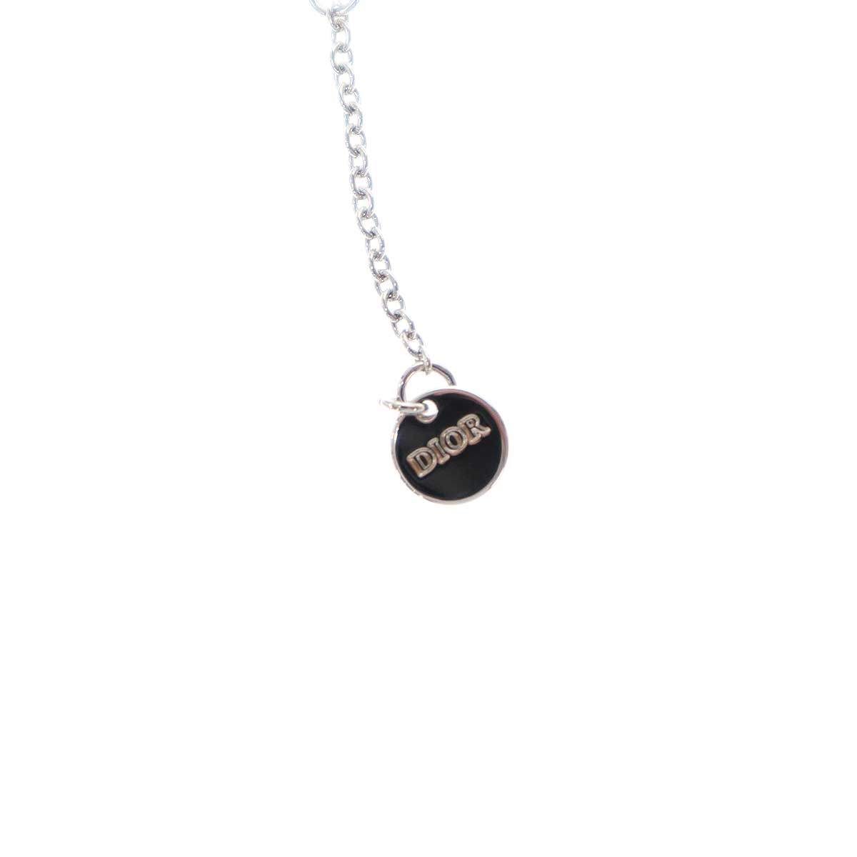 Dior CD Rhinestone Necklace White — view 3