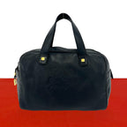 Loewe Vintage Amazona 28 Anagram Leather Mini Boston Bag Tote Black