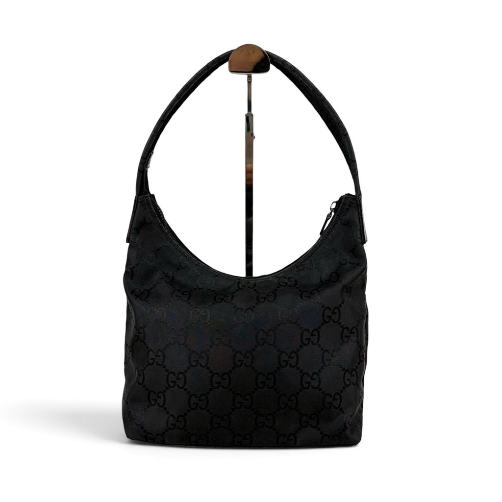 Gucci GG Canvas Hobo Black Shoulder — view 3