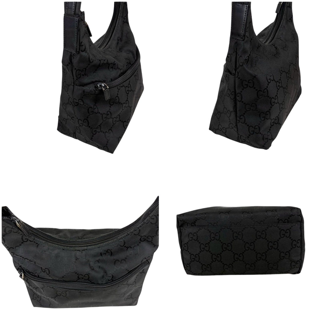 Gucci GG Canvas Hobo Black Shoulder — view 4