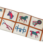 Hermes Twilly Couvertures Et Tenues de Jour Horsewear Scarf Beige Multicolor — view 4